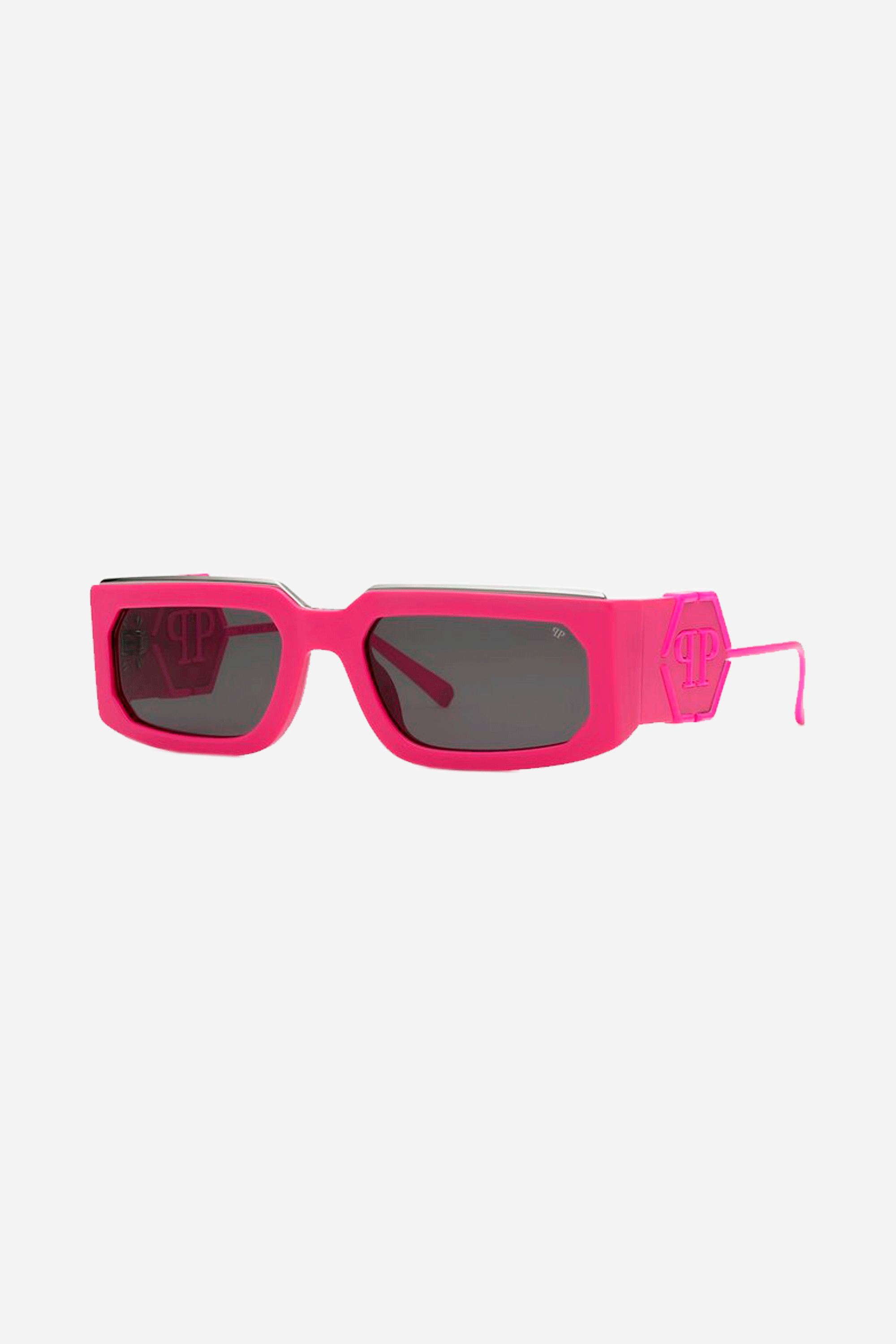 Philipp Plein rectangular pink sunglasses