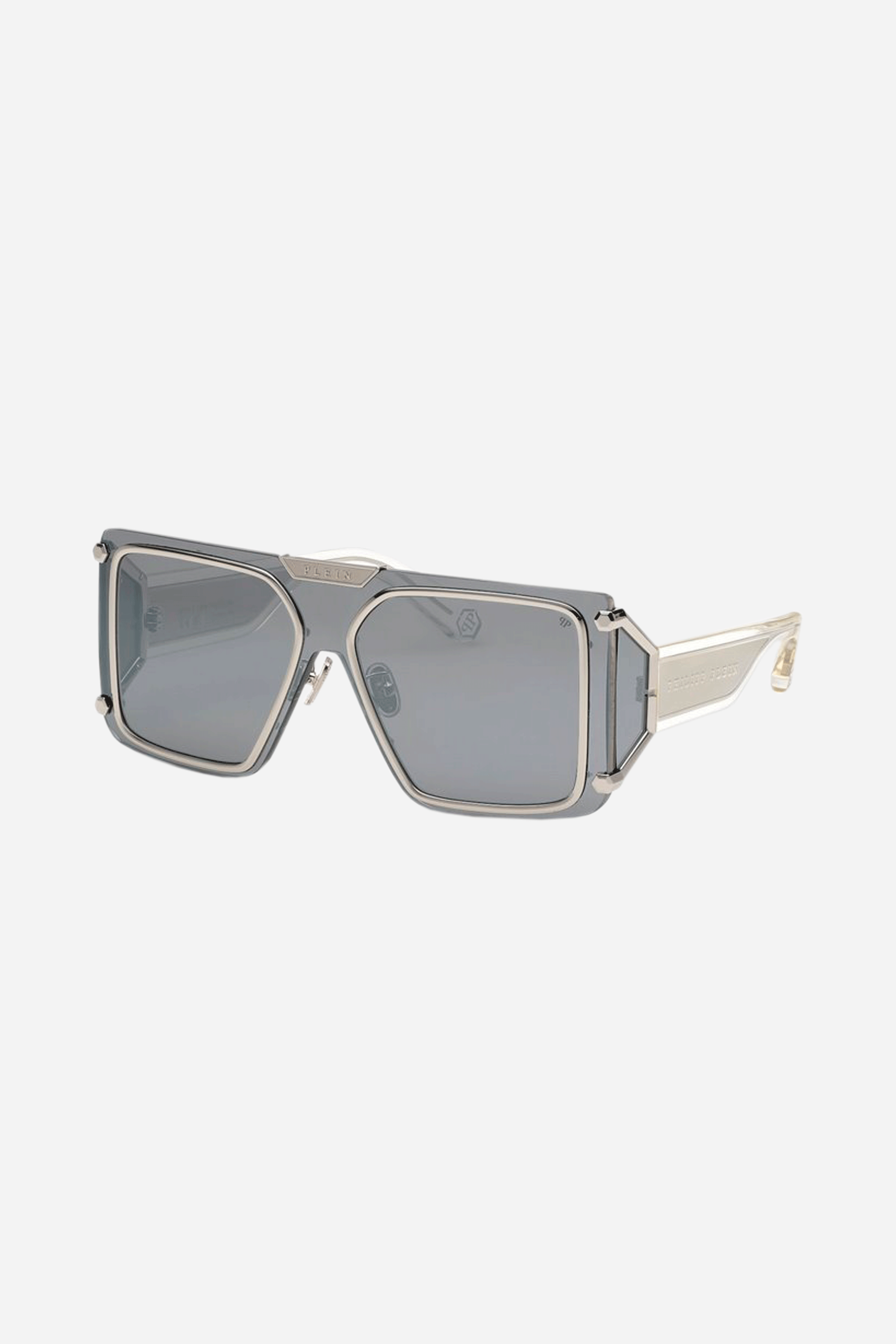 Philipp Plein silver mask sunglasses